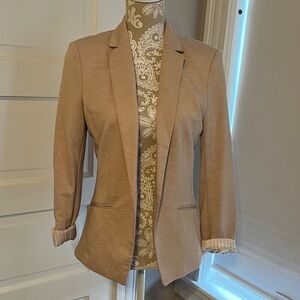 Size 8 H&M Light Pink Women's Open-Front Blazer Jacket